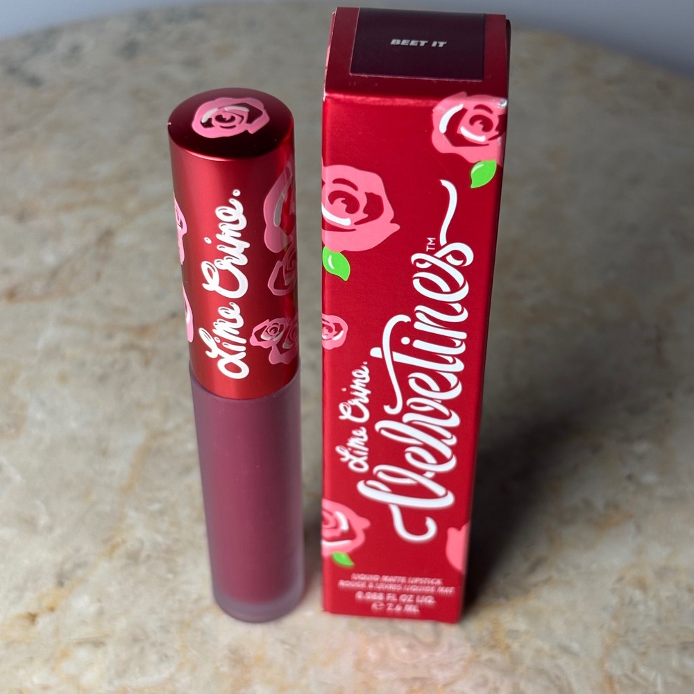 NIB Lime Crime BEET IT Velvetines Liquid Lipstic